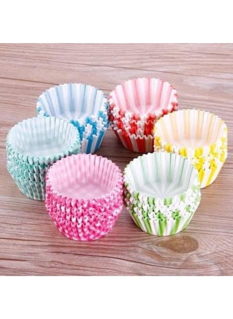 Matmel Muffin Party Cake Mold Paper Mold 100 Pieces Colorful Party Mold  - Image 2