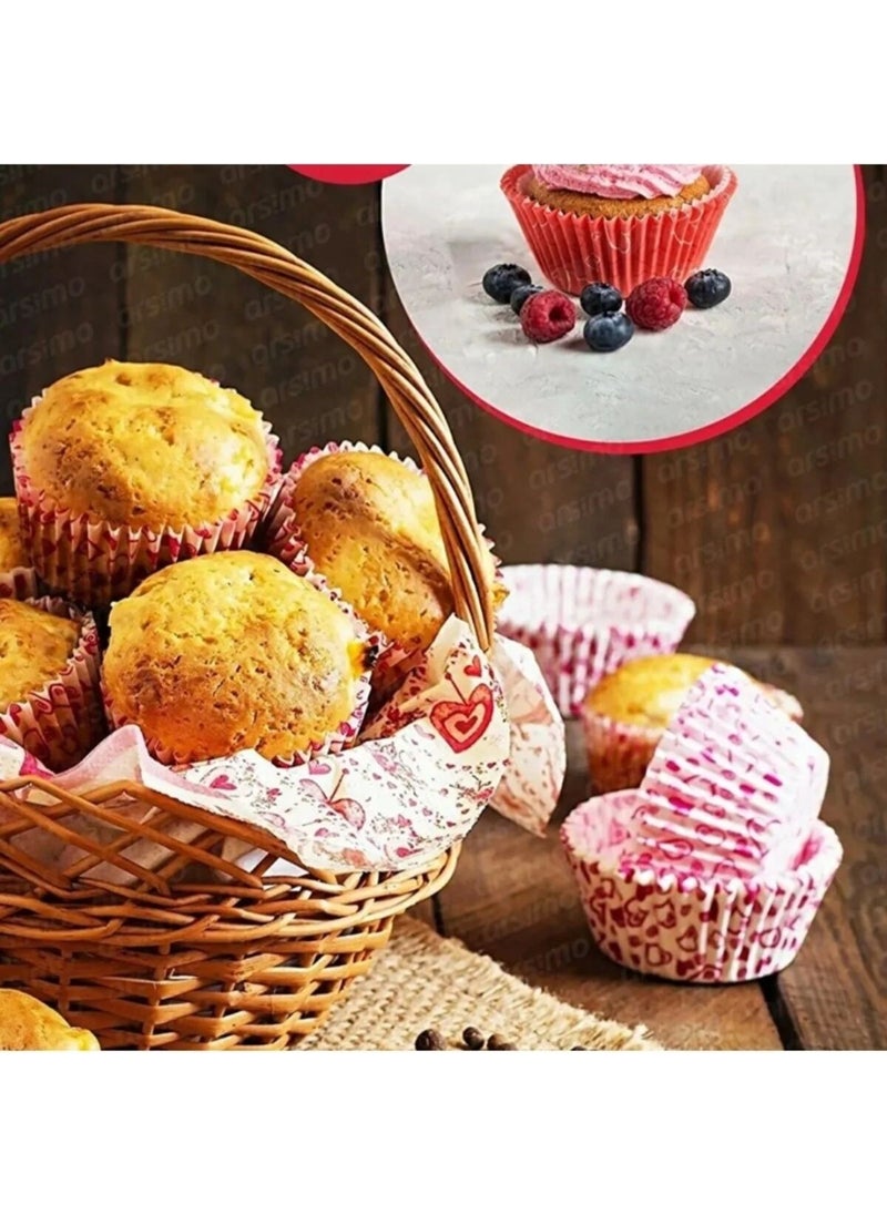 Matmel Muffin Party Cake Mold Paper Mold 100 Pieces Colorful Party Mold  - Image 1