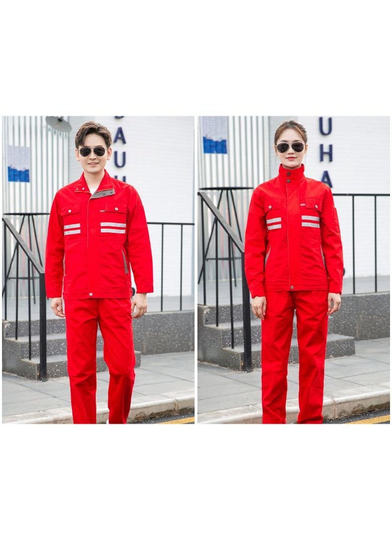 High Quality Safety Work Clothing Auto Repairman Mechanic Electrical Labor Uniforms Suit Cotton Working Coveralls - Image 3