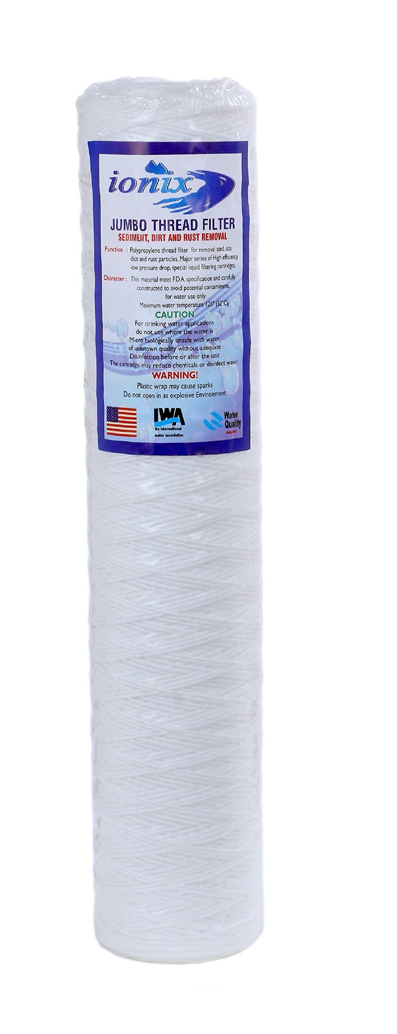 IONIX Water Filter for Overhead Tank with Cartridge Filter | Semi Transparent | Whole House Water Filter | See Thru housing | Sediment Filter for Overhead Tank, 1 Set, Blue - Image 5