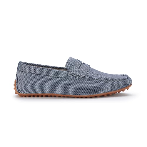 Ferro Aldo Dave Men's Classic Driving Loafer | Casual Slip-on Moccasin in Breathable Canvas Fabric | MFA19733 | in Sky Blue, Size 9.5 - Image 2