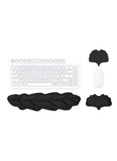 NALACAL Keyboard Wrist Rest Set, Ergonomic Memory Foam Wrist Support pad for Keyboard and Mouse, Easy Typing and Wrist Pain Relief pad for Office, Studying, Gaming, Computer Laptop (Black)