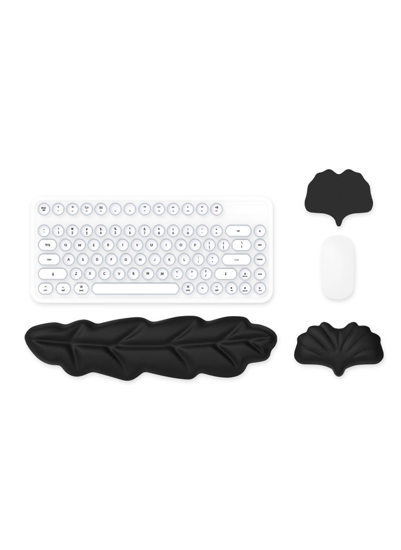 SYOSI - NALACAL Keyboard Wrist Rest Set, Ergonomic Memory Foam Wrist Support pad for Keyboard and Mouse, Easy Typing and Wrist Pain Relief pad for Office, Studying, Gaming, Computer Laptop (Black) - Image 1