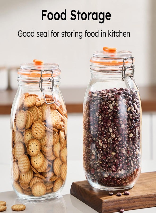 JILLMO Fermentation Jar, 1.8 Liters Glass Fermenting Kit for Making Sauerkraut, Hot Sauce, Mead, Cider and More, Pack of 2 - Image 5