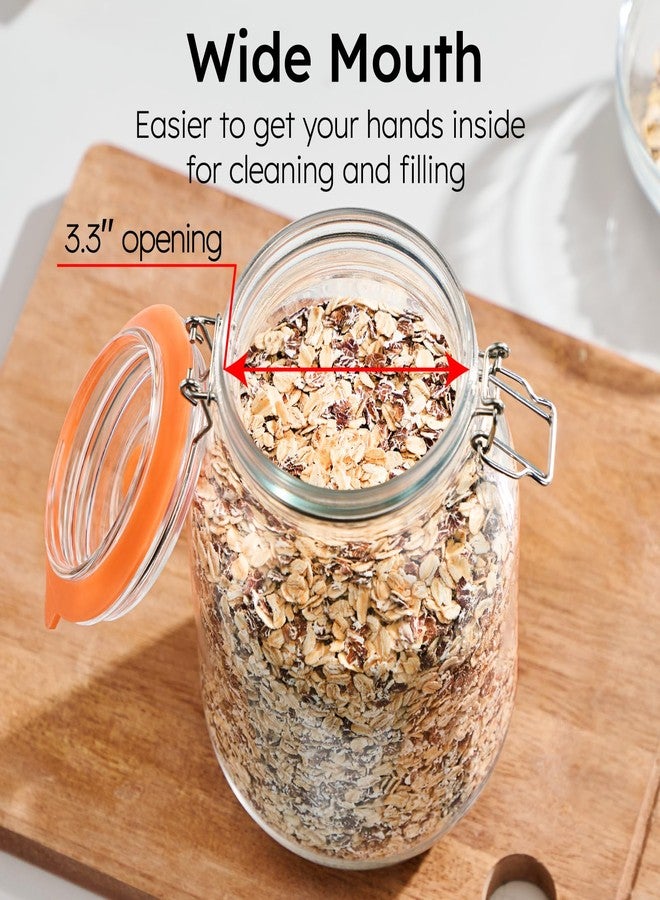 JILLMO Fermentation Jar, 1.8 Liters Glass Fermenting Kit for Making Sauerkraut, Hot Sauce, Mead, Cider and More, Pack of 2 - Image 2