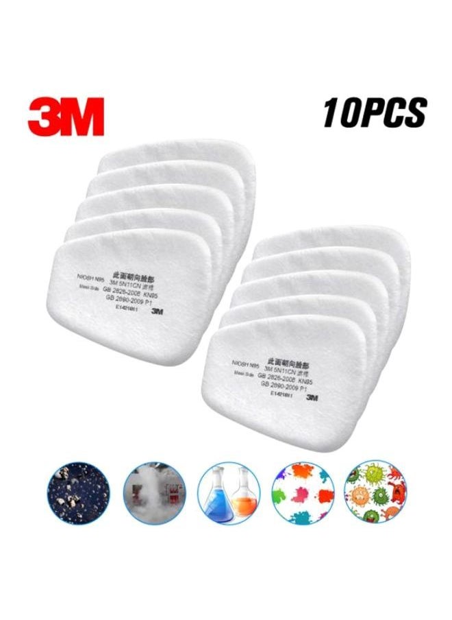 Pack Of 10 Cotton Filter For Gas Mask Respirator Use