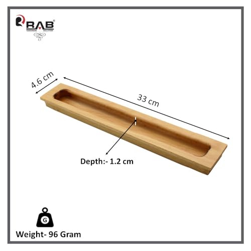 RAB Handle Wooden Kitchen and Office Drawer/Cabinet/Door/Wardrobe Handle (Code:- Counsil Hand WDN 1001,Finish:- Wooden, Size:- 12 Inch, Pack of 1 PCS) - Image 2