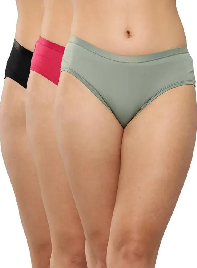 ليدينغ ليدي Leading Lady Pack of 3 - Solid Hipster Briefs
