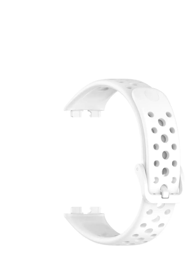 Silicone Strap For Huawei Band 10 2024 Smart Watch Wrist Strap Soft Sport Replacement -White - Image 1