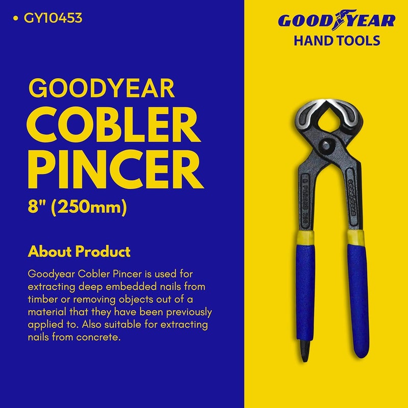 Good Year كماشة صانعي الأحذية 8 بوصة كروم فاندوم (فضي) (GY-10453) - Image 2