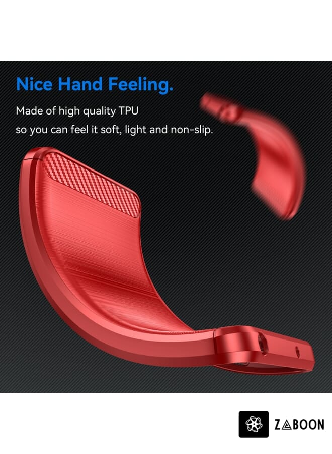 Zaboon Protective Case Cover For Nokia C22 Brushed Texture Carbon Fiber TPU - Image 4