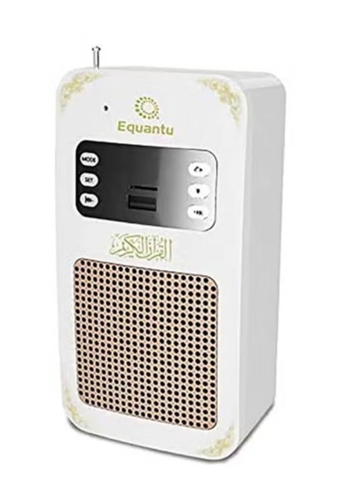 Equantu SQ669 Portable Small Bluetooth Speaker MP3 Arabic Translator Quran Player with USB Jack – Compact, Wireless Quran Recitation Player with Clear Sound, Perfect for Travel, Home, and Prayer (White) - Image 2