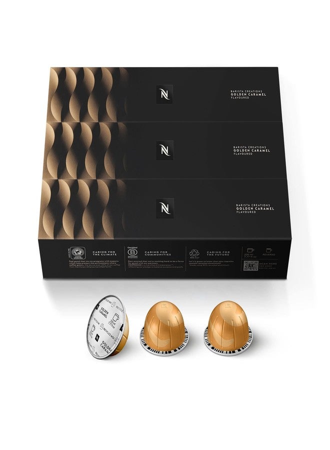 Nespresso Capsules Vertuo, Golden Caramel, Medium Roast Coffee, 30 Count Coffee Pods - Image 1