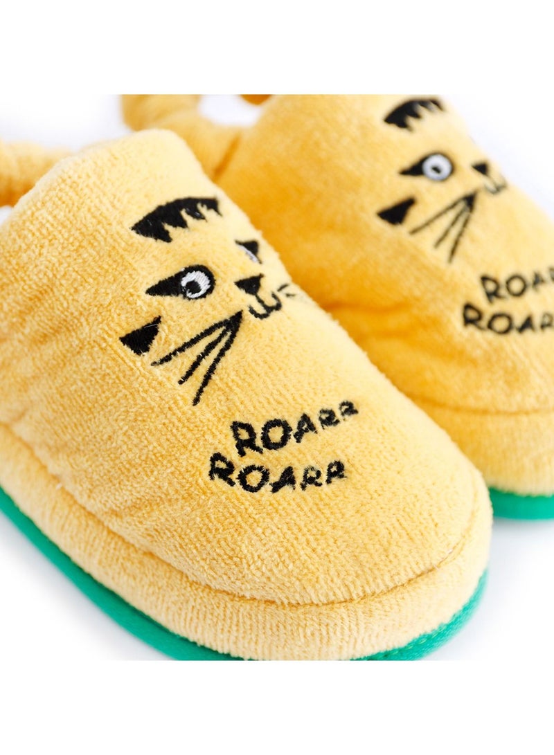 ميلك آند مو شباشب أطفال من Milk&Moo من القطن 100% مع نعل ناعم غير قابل للانزلاق وشريط مطاطي - خفيفة الوزن وقابلة للتنفس، مصممة للاستخدام الداخلي، للأولاد والبنات بعمر 5-6 سنوات. - Image 1