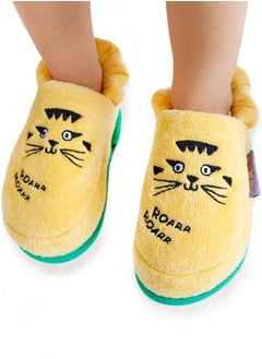 Milk&Moo Milk&Moo Kids Slippers, %100 Cotton, Bath House Sleepers For Kids, Non Slip Soft Sole, With Elastic Band, Lightweight, Breathable, Designed For Indoor Use, For Boys and Girls, 5-6 Years Old  - Image 4