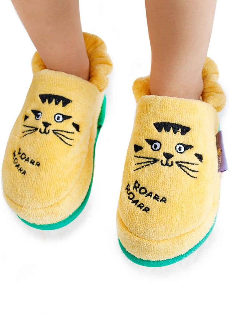 ميلك آند مو شباشب أطفال من Milk&Moo من القطن 100% مع نعل ناعم غير قابل للانزلاق وشريط مطاطي - خفيفة الوزن وقابلة للتنفس، مصممة للاستخدام الداخلي، للأولاد والبنات بعمر 5-6 سنوات. - Image 4