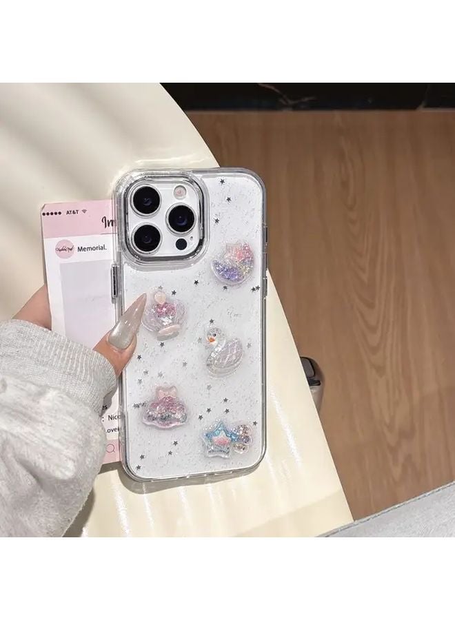 Mixed Color 1 Swan Pattern Phone Case Compatible with iPhone 14 Pro Max - Image 3