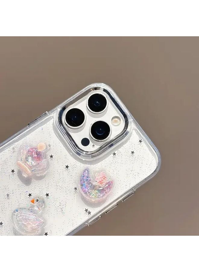 Mixed Color 1 Swan Pattern Phone Case Compatible with iPhone 14 Pro Max - Image 4