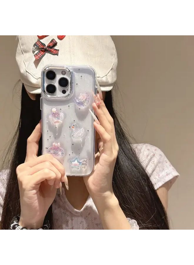 Mixed Color 1 Swan Pattern Phone Case Compatible with iPhone 14 Pro Max - Image 1
