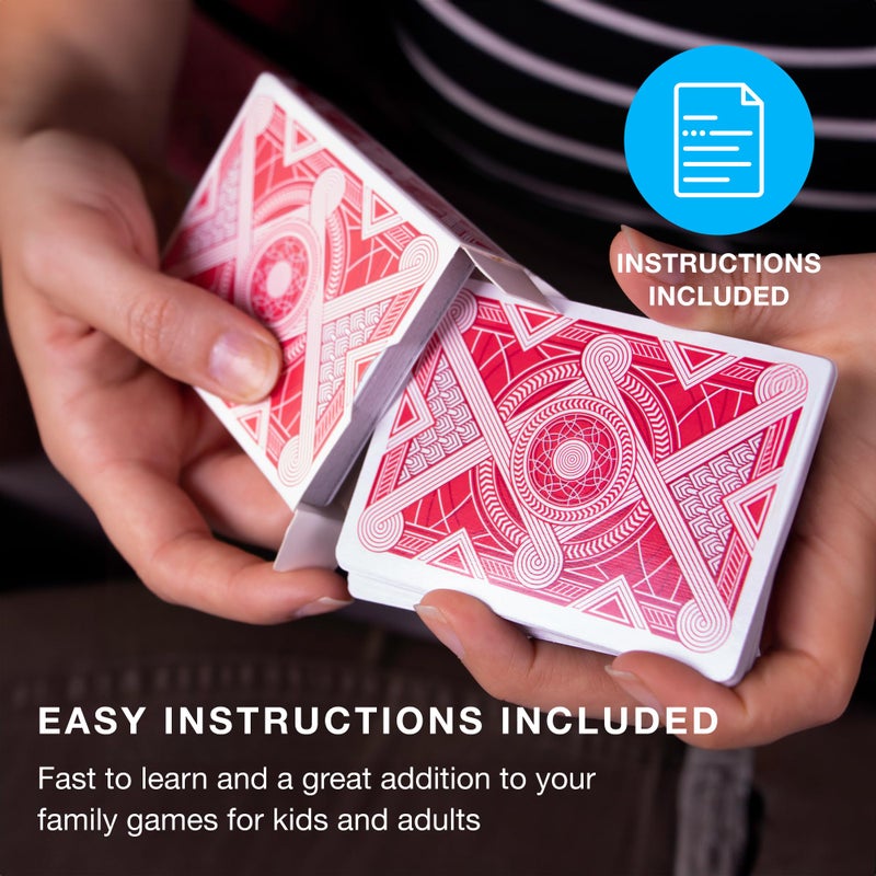 Brybelly Nertz Card Game 12 Decks of Standard 3.5 x 2.5 Wide Poker Cards - Playing Cards 12 Pack for Dutch Blitz Card Game with 12 Unique Colors - Image 5