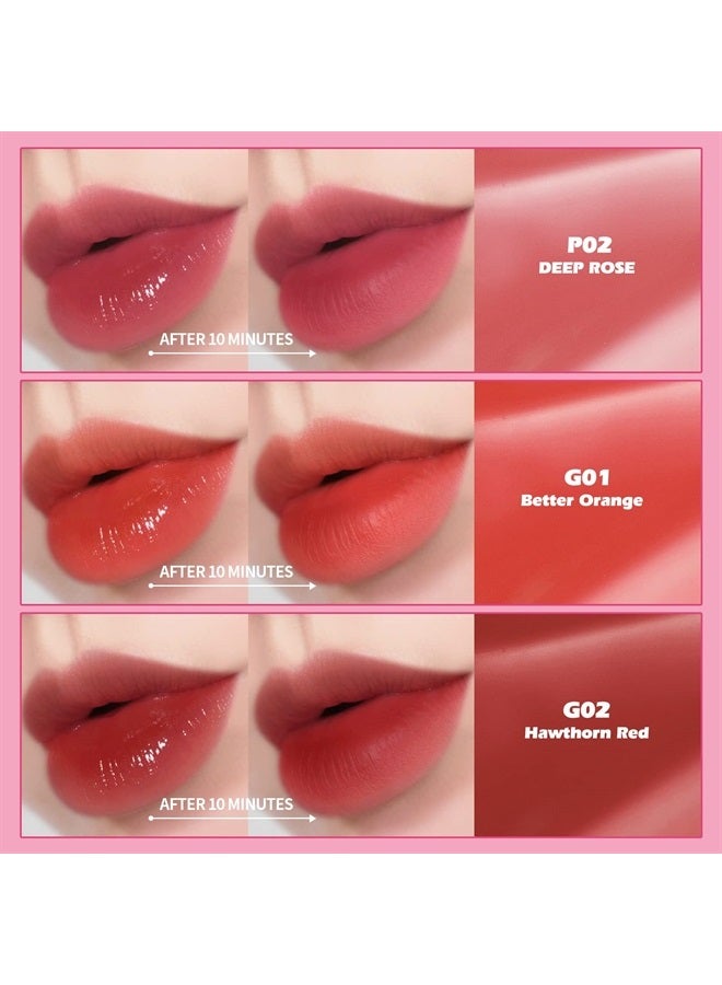 KIMUSE Water Gel Lip Tint 6 Colors Set, Highly Pigmented Long Lasting Moisturizing Glossy Lip Stains, Hydrate Lightweight Lip Gloss Makeup - Image 4