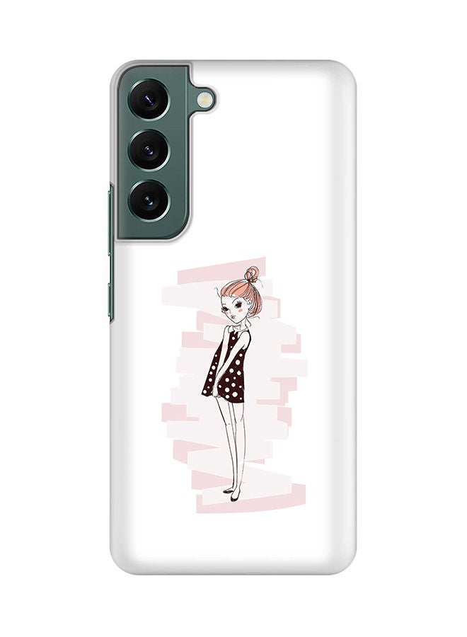 ستايلايزد جراب لهاتف جالاكسي S22 بلس رفيع سناب كلاسيك سيريز شيلد بطباعة نهائية غير لامعة - مراهقة خجولة - Image 1