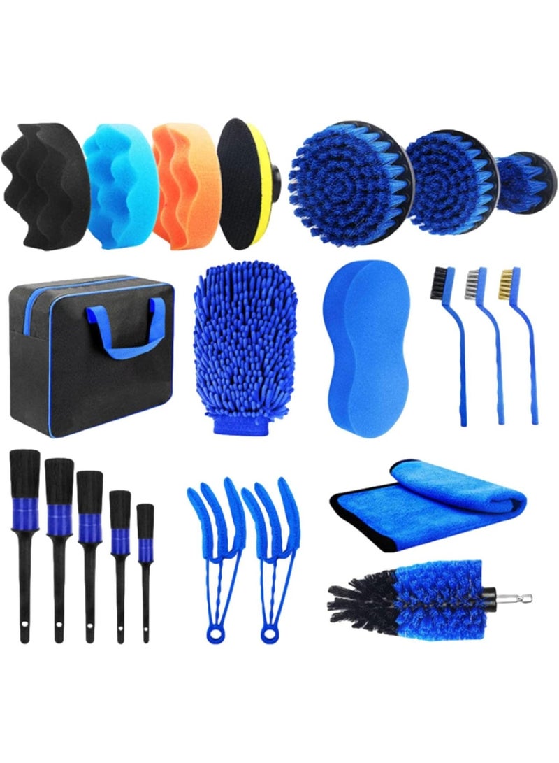 Arabest Car Cleaning Kit, Professional Auto Car Cleaning Kit - Car Cleaning Car Wash Brush Wheel Interior Gap Cleaning Brush Tire Brush Electric Drill Brush Head - Image 5