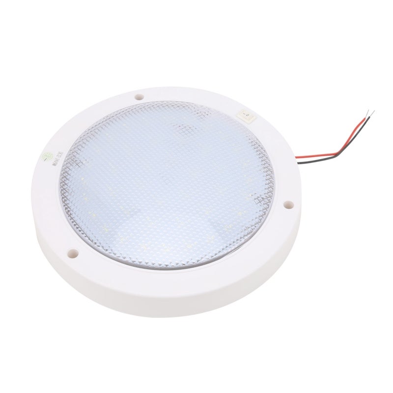 مصباح LED دائري مسطح 3 بوصة 300 لومن - مصباح سقف بحري بزر تبديل مرئي ليلاً - مصباح LED مدمج للسيارات الترفيهية واليخوت وعربات التخييم - Image 4