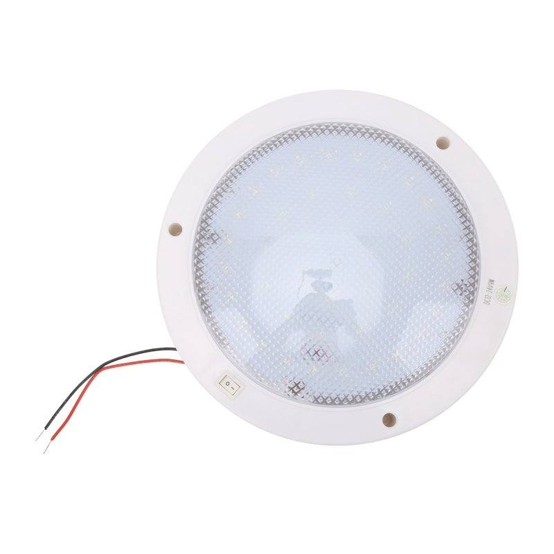 مصباح LED دائري مسطح 3 بوصة 300 لومن - مصباح سقف بحري بزر تبديل مرئي ليلاً - مصباح LED مدمج للسيارات الترفيهية واليخوت وعربات التخييم - Image 3