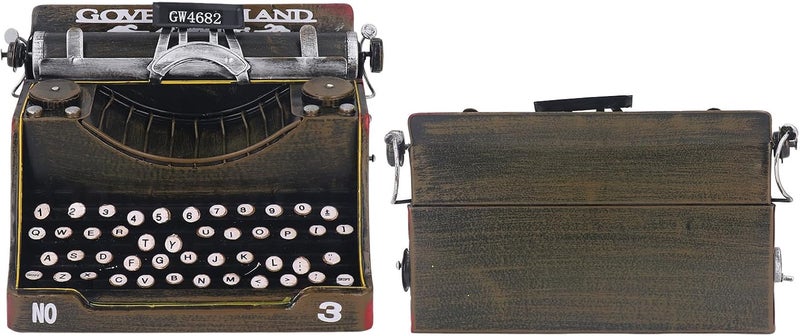Greensen Manual Typewriter, Intage Typewrir Decor Handcrafted Iron Vintage Typewriter Model, Typewrir for Decor, Unique Retro Display for Writers and Collectors - Image 5