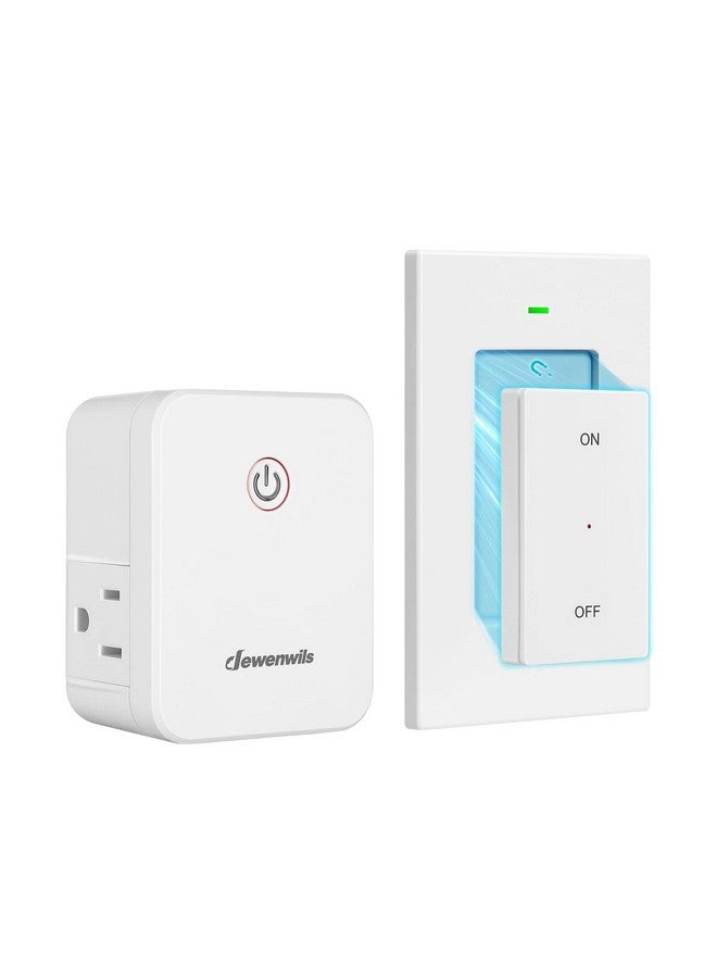 ديوينويلز منفذ تحكم عن بعد من DEWENWILS، مفتاح إضاءة لاسلكي بمنفذين جانبيين، نطاق 100 قدم، مفتاح مخرج عن بعد للمصباح، بدون أسلاك، 15 أمبير/1875 واط، تصميم صغير الحجم، قابل للبرمجة - Image 1