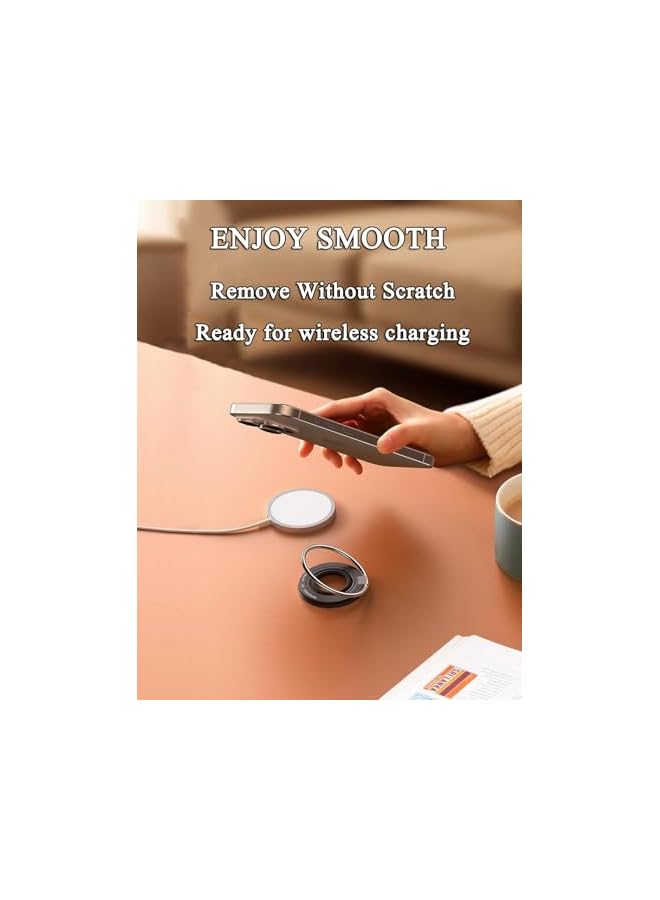 Green Tiger Smartphone Ring [Advanced Silicone Ring], Magnetic Phone Ring Holder Stand, Compatible with Wireless Charging for iPhone 15 14 13 12/Pro/Max/Plus and Other All Smartphones (Black) - Image 3