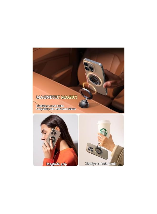 Green Tiger Smartphone Ring [Advanced Silicone Ring], Magnetic Phone Ring Holder Stand, Compatible with Wireless Charging for iPhone 15 14 13 12/Pro/Max/Plus and Other All Smartphones (Black) - Image 2