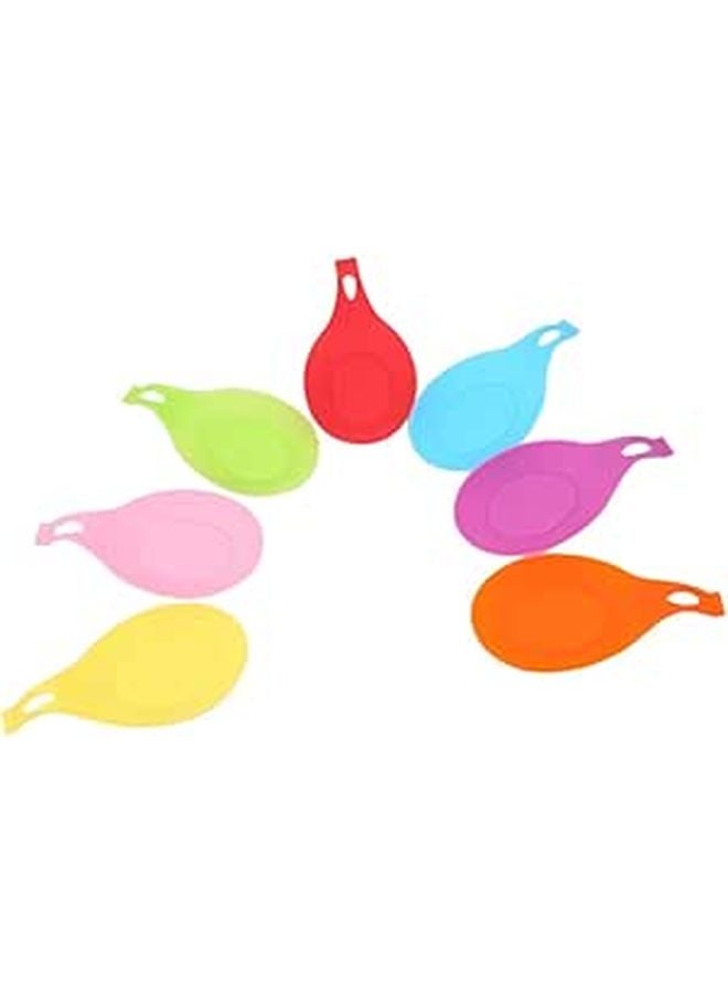 Heat Resistant Silicone Spoon Rest Non Slip Kitchen Utensil Holder Dishwasher Safe Rose Red - Image 1