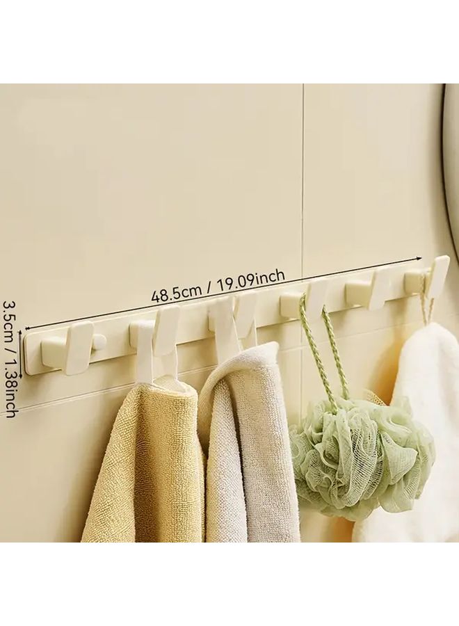 White Cast Iron Wall Hook Set Of Three Anti Slip For Coats Hats Keys Entryway Storage - Image 3