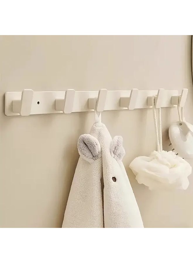 White Cast Iron Wall Hook Set Of Three Anti Slip For Coats Hats Keys Entryway Storage - Image 4