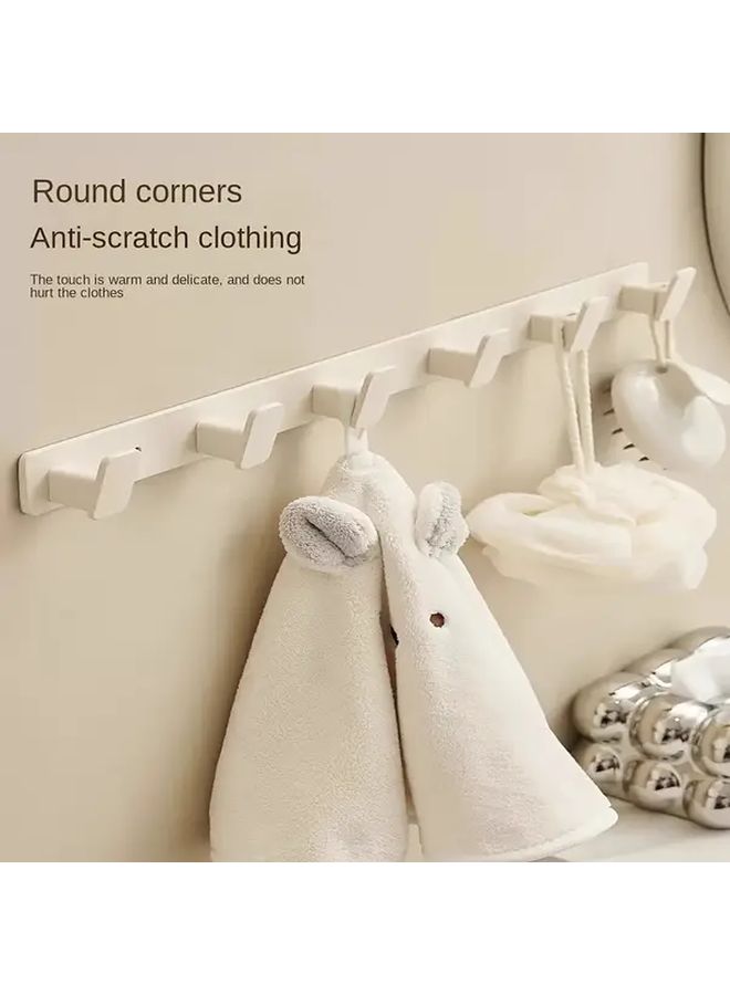 White Cast Iron Wall Hook Set Of Three Anti Slip For Coats Hats Keys Entryway Storage - Image 1