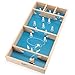 Motionchic 1 Sets 236 x 118 Inches Table Top Skittles Game Wooden Bowling Board Game Fun Board Games for Adults for Family Indoor and Outdoor Games - Image 2
