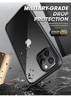 SupCase Ub Edge Pro Series Case For Iphone 13 Pro Max 2021 Release 6.7 Inch Slim Frame Clear Protective Case With Built In Screen Protector Black  - Image 4