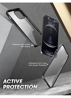 SupCase Ub Edge Pro Series Case For Iphone 13 Pro Max 2021 Release 6.7 Inch Slim Frame Clear Protective Case With Built In Screen Protector Black  - Image 3