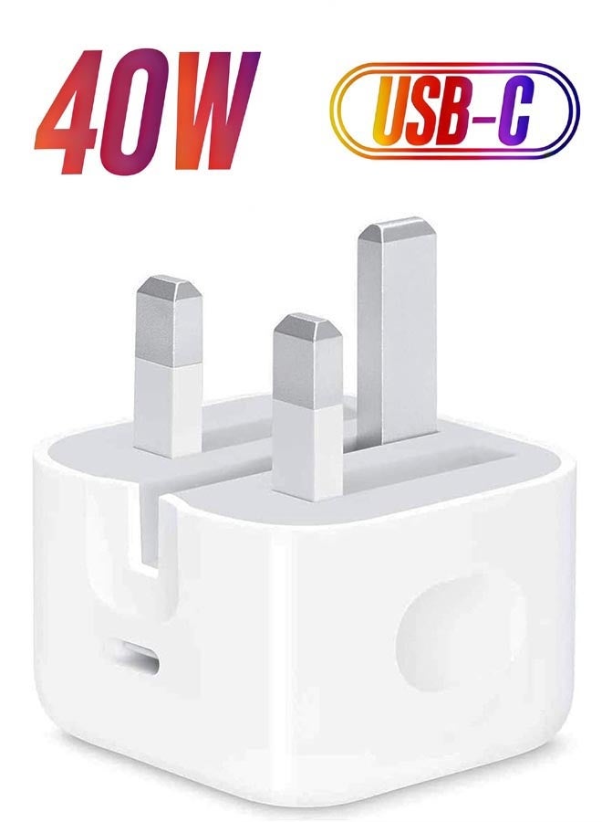 ViaKing iPhone 16, iPhone 15 Pro Max Charger With USB C Port 40 Watt for iPhone 16, iPhone 15 Pro max/15 Pro/15 plus/15, Samsung S24 and all USB C mobiles / Tabs / iPhone - Image 1