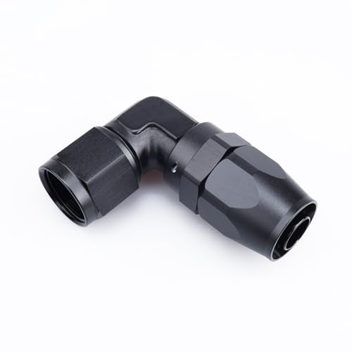 AC PERFORMANCE 16 AN 90 Degree Low Profile Forged Swivel Elbow Hose End Fitting Aluminum Black - Image 3