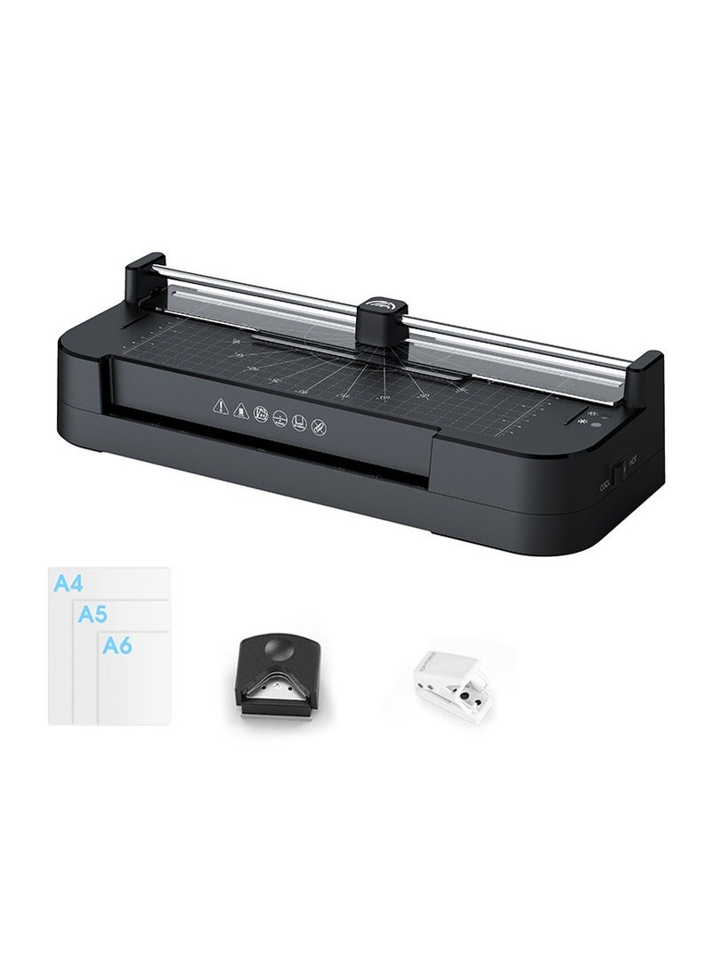A4 Plastic Sealing Machine Ruler Paper, Laminator, Quick Warm-Up, Fast Laminating, 4 in-1 Laminator Machine, Laminating of A4/A5/A6 for Home Office School Use - Image 1