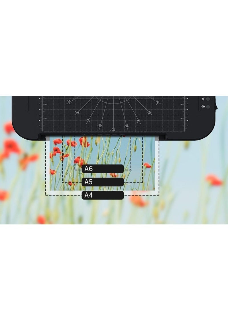 A4 Plastic Sealing Machine Ruler Paper, Laminator, Quick Warm-Up, Fast Laminating, 4 in-1 Laminator Machine, Laminating of A4/A5/A6 for Home Office School Use - Image 5
