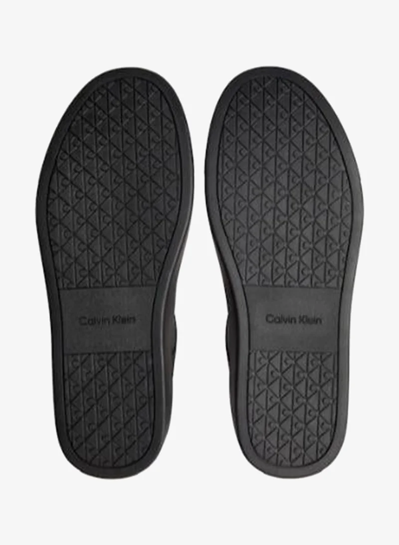 Calvin Klein Triple Black Leather Logo Tape Sneakers for Men | Best Price UAE