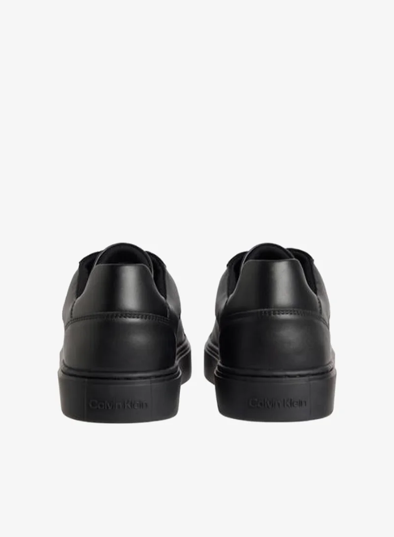 Calvin Klein Triple Black Leather Logo Tape Sneakers for Men | Best Price UAE