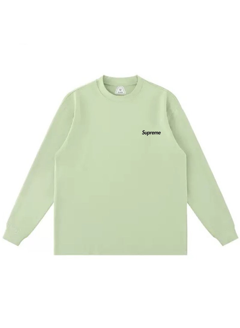 SUPREME men and women spring and autumn cotton loose long sleeve T-shirt - Image 4