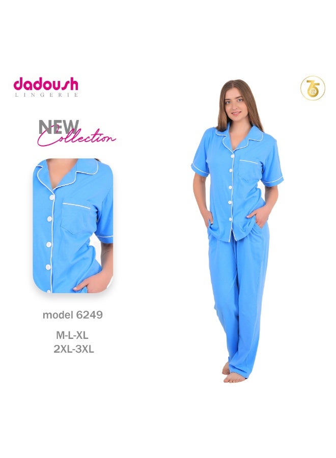 Dadoush Short summer pajama set with short sleeves - cool women's short pajama set only from Da'doush.  - Image 2