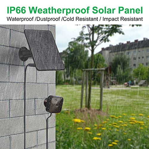 UYODM 3 Pack Solar Panel Charger Compatible with All-New Blink Outdoor 4 (4th Gen)/(3rd Gen) & Blink XT2/XT, IP66 Weatherproof, Each Built-in 2200 mAh Battery with 11.5Ft Power Cable & Adjustable Wall Mount - Image 5