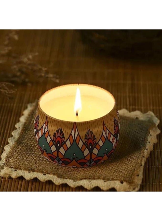 Scented Soy Wax Candle in Box Sage B, Ethnic Wind - 1 Pcs Candle - Image 4